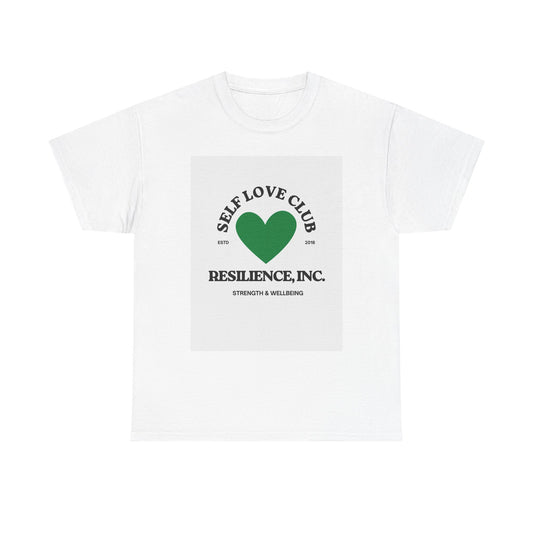 T-Shirt — "Self Love Club" Resilience, Inc. Heart Graphic Tee