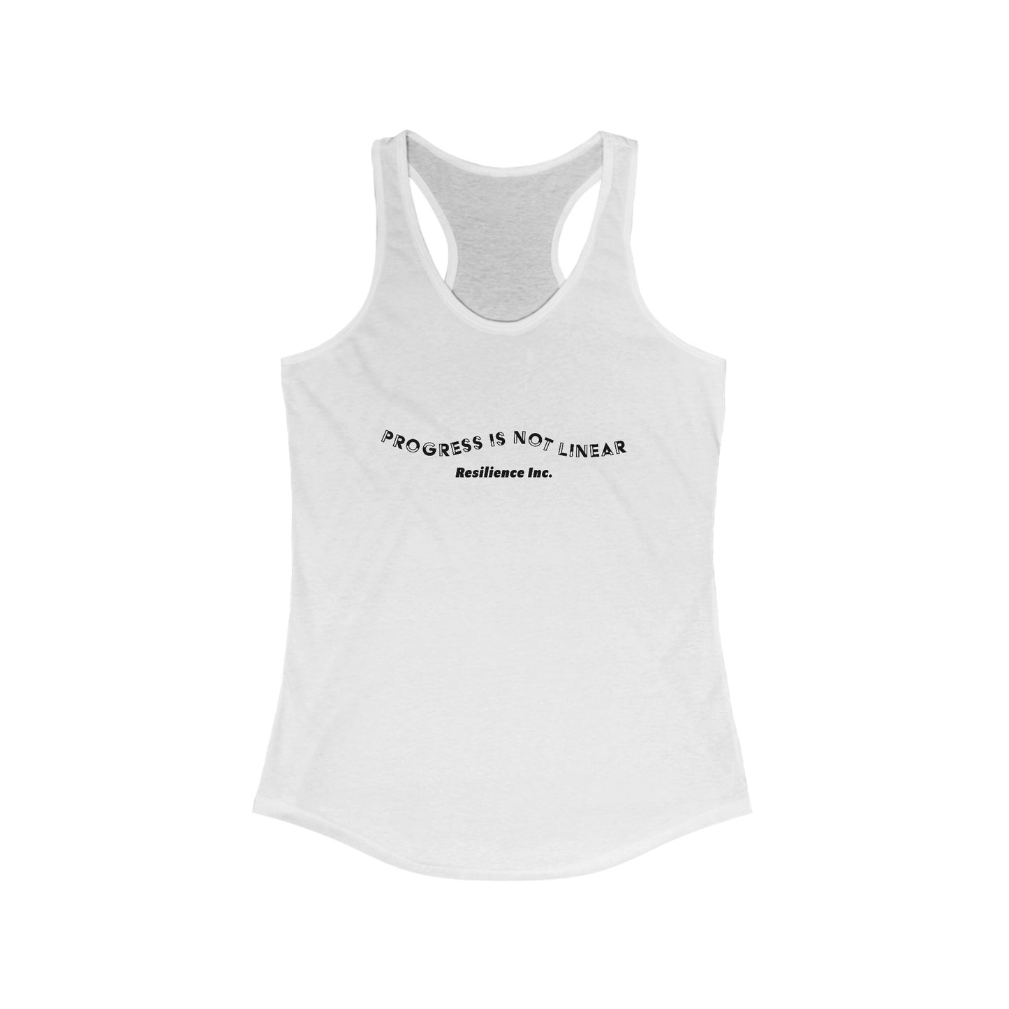 Women's Progress is not linear Racerback Tank