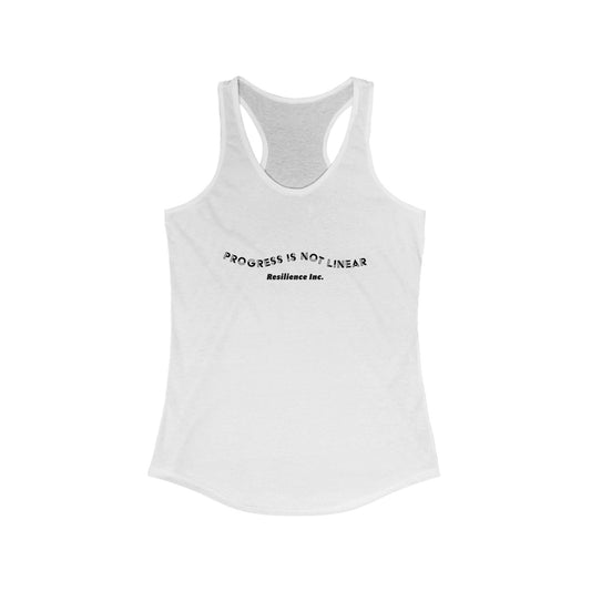 Women's Progress is not linear Racerback Tank