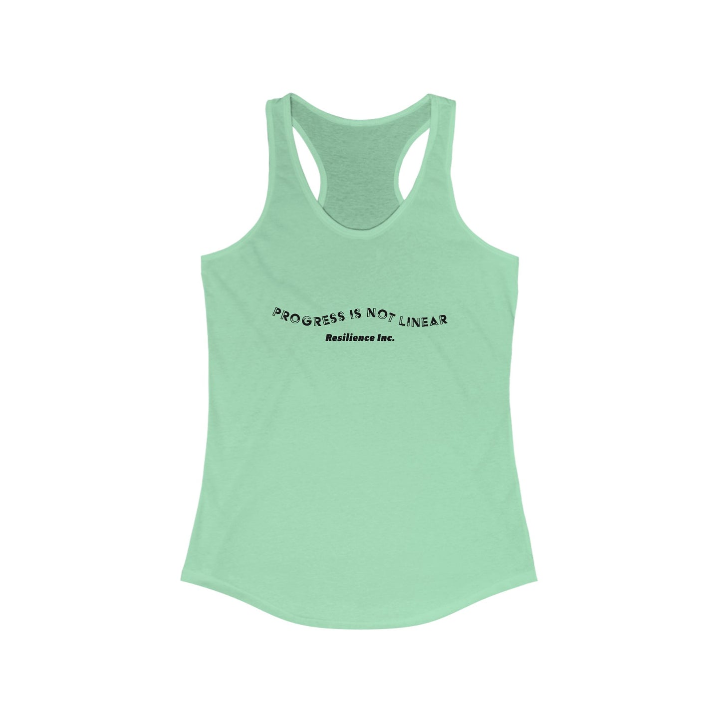 Women's Progress is not linear Racerback Tank