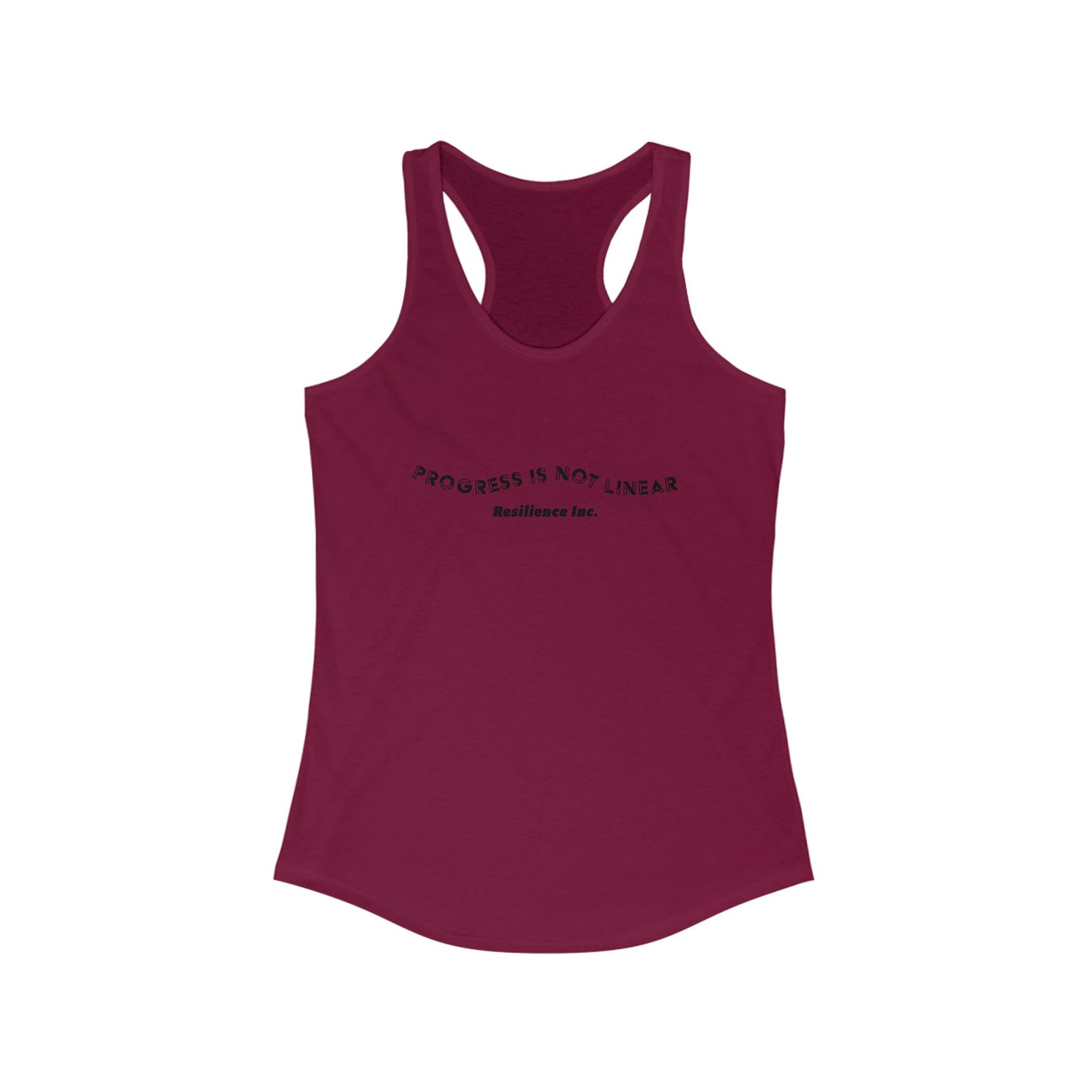 Women's Progress is not linear Racerback Tank