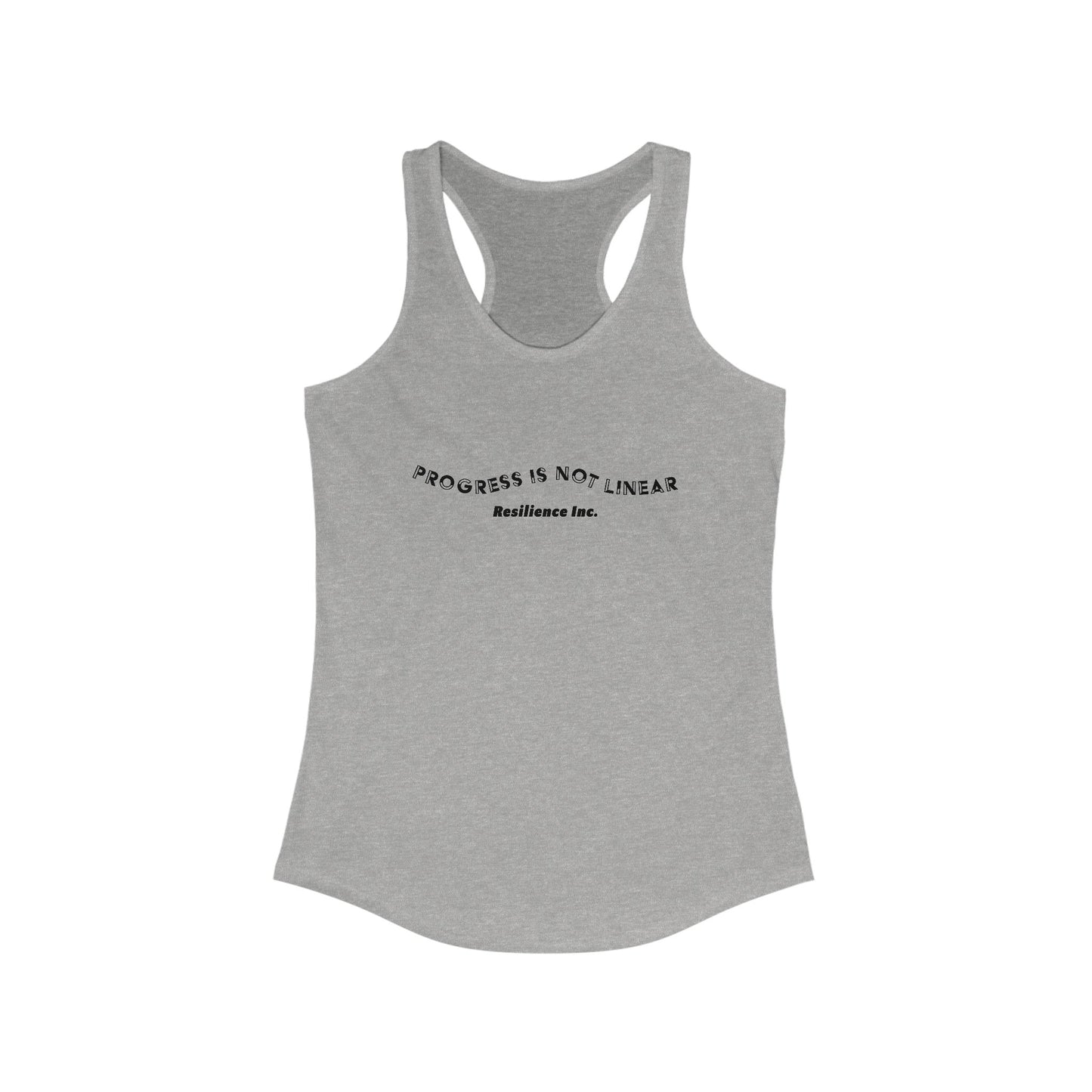 Women's Progress is not linear Racerback Tank
